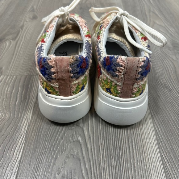 Free People Catch Me If You Can‎ Crochet Sneakers Colorful Grandma Core Boho - Picture 3 of 8